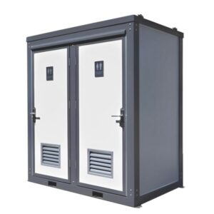7ft x 4ft 2-stall portable restroom with sinks for sale